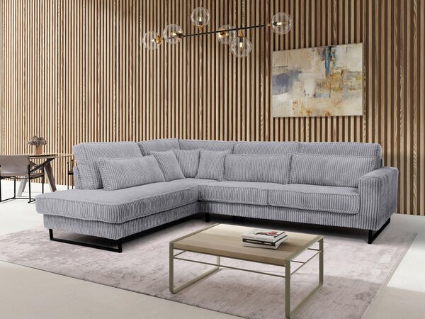 ROHOVÁ SEDAČKA, textil, kompozitní dřevo, šedá Livetastic - Sedací soupravy, Online Only