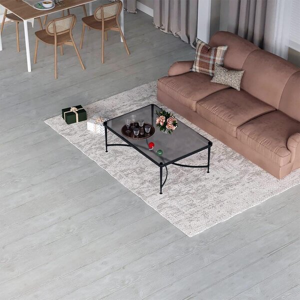 Samolepicí fólie na podlahu 200x60 cm - šedé dřevo