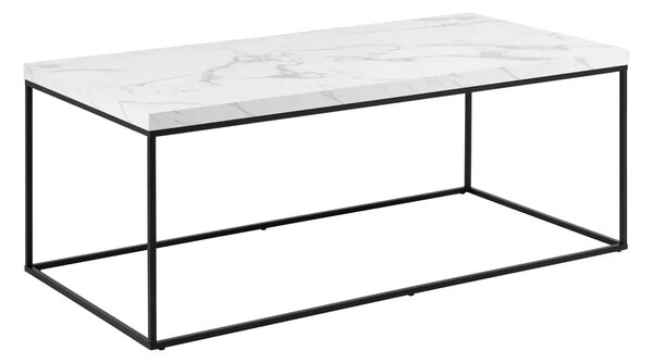 Actona Konferenční stolek Barossa 110 cm bílý mramor/černý