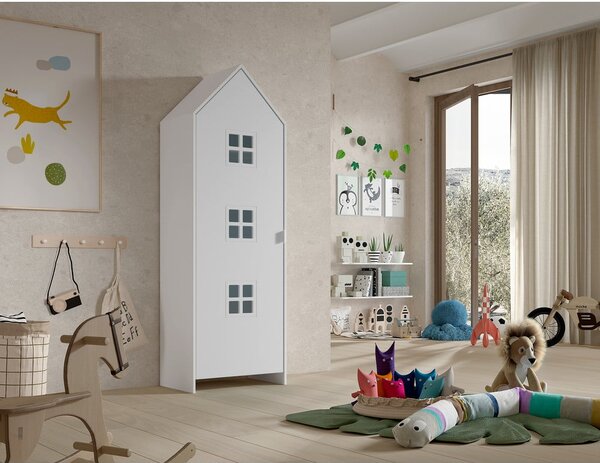 Bílá dětská šatní skříň 58x172x37 cm Casami Bruges – Vipack