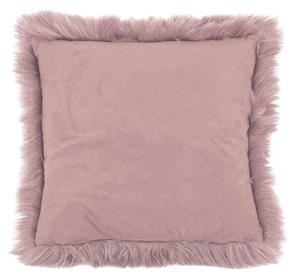 Růžový polštář Tiseco Home Studio Sheepskin, 45 x 45 cm