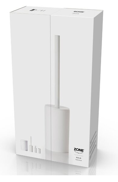 Bílá porcelánová WC štětka Solo - Zone