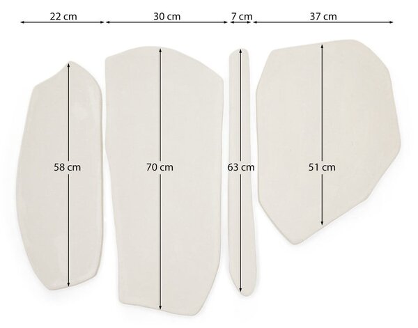 Nástěnné dekorace v sadě 4 ks 95x68 cm Siluna – Kave Home