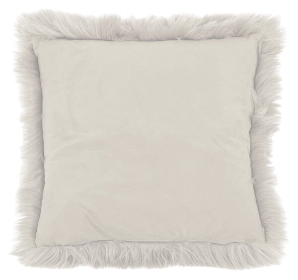 Bílý polštář Tiseco Home Studio Sheepskin, 45 x 45 cm