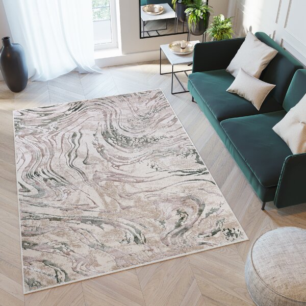Makro Abra Moderní kusový koberec COMO NR22D Abstraktní krémový Rozměr: 120x170 cm