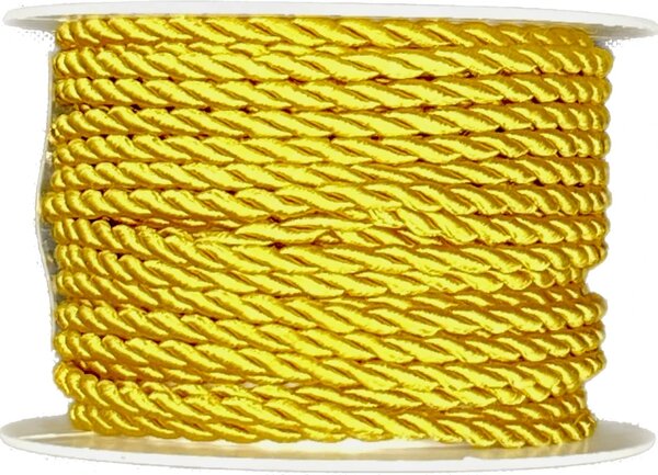 Provázek kroucený TwistCord Matte Gold zlatý matný 3mm x 4m (5,- Kč/m)