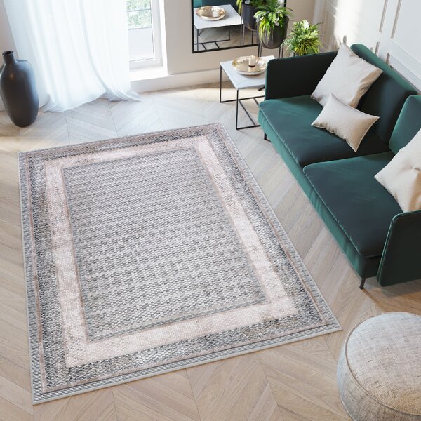 Makro Abra Moderní kusový koberec COMO PK55A Klasický šedý Rozměr: 160x230 cm