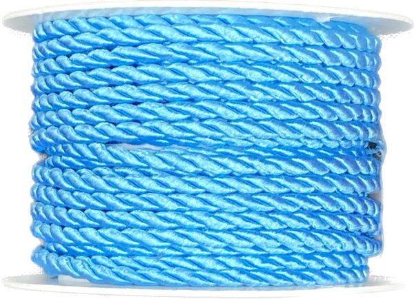 Provázek kroucený TwistCord Sky Blue světle modrá 3mm x 4m (5,- Kč/m)