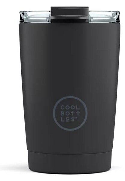 Nerezový termohrnek Cool Bottles mono black, 330 ml