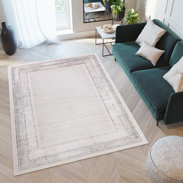 Makro Abra Moderní kusový koberec COMO PK55A Klasický bílý Rozměr: 120x170 cm