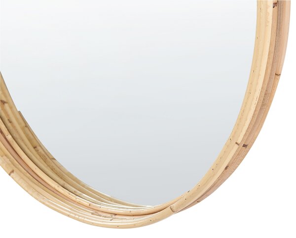 Zrcadlo BARUNG 60 cm 60 cm Ratan Přírodní Béžová