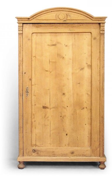 Jednodveřová šatní skříň s obloukovou lištou