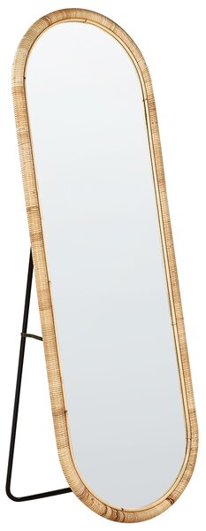Stojací zrcadlo MONTOT 150 cm Ratan Přírodní