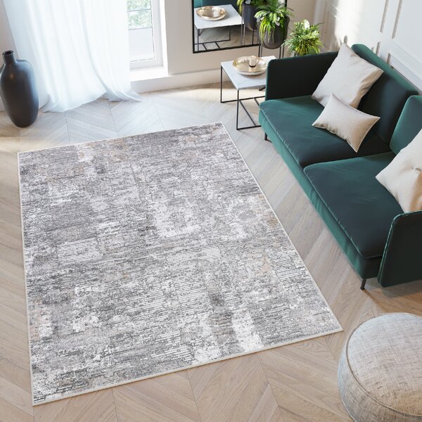 Makro Abra Moderní kusový koberec COMO PK45A Abstraktní šedý Rozměr: 80x150 cm