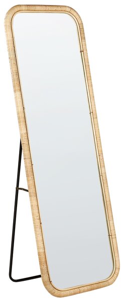 Stojací zrcadlo MALANGE 150 cm Ratan Přírodní