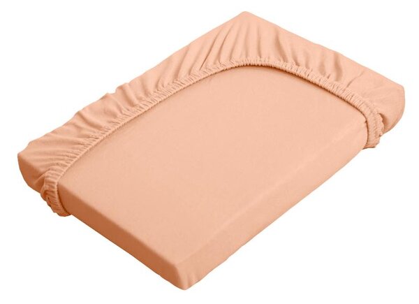 Napínací prostěradlo JERSEY ELASTIC LYCRA lososová výška matrace do 30 cm 90 x 200 cm