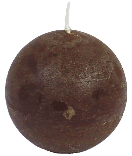 Svíčka koule tm.hnědá, pr.8 cm,S0013-17