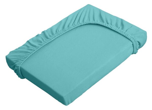 Napínací prostěradlo JERSEY ELASTIC LYCRA tyrkysová výška matrace do 30 cm 90 x 200 cm