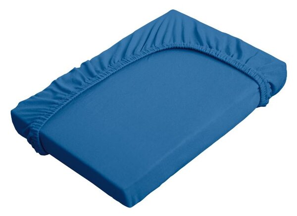 Napínací prostěradlo JERSEY ELASTIC LYCRA středně modrá výška matrace do 30 cm 90 x 200 cm