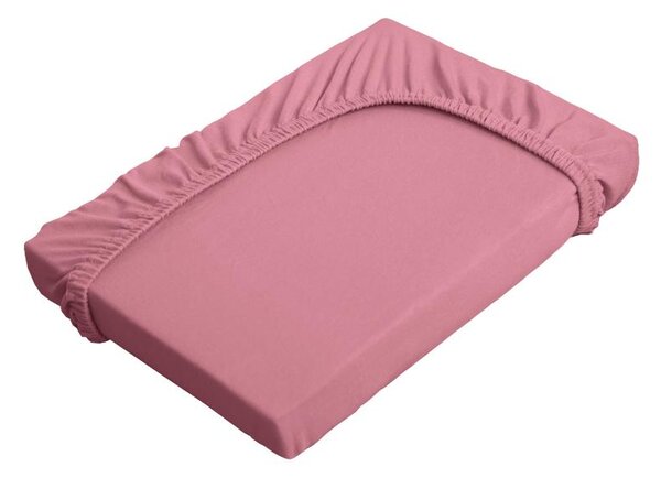 Napínací prostěradlo JERSEY ELASTIC LYCRA starorůžová výška matrace do 30 cm 90 x 200 cm