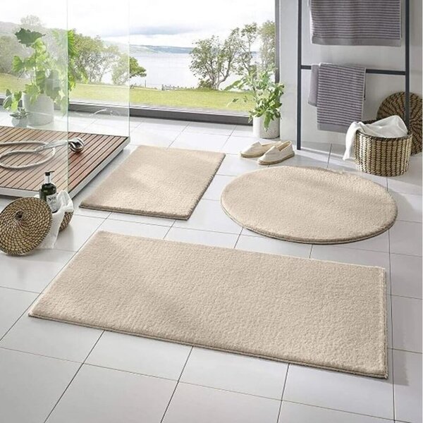 Šedobéžové koupelnové předložky v sadě 3 ks 50x90 cm – Mila Home