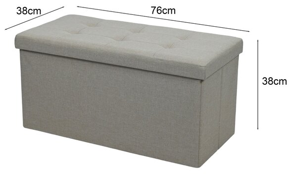 SEDACÍ BOX, textil, kompozitní dřevo, 76/38/38 cm Carryhome - Taburety