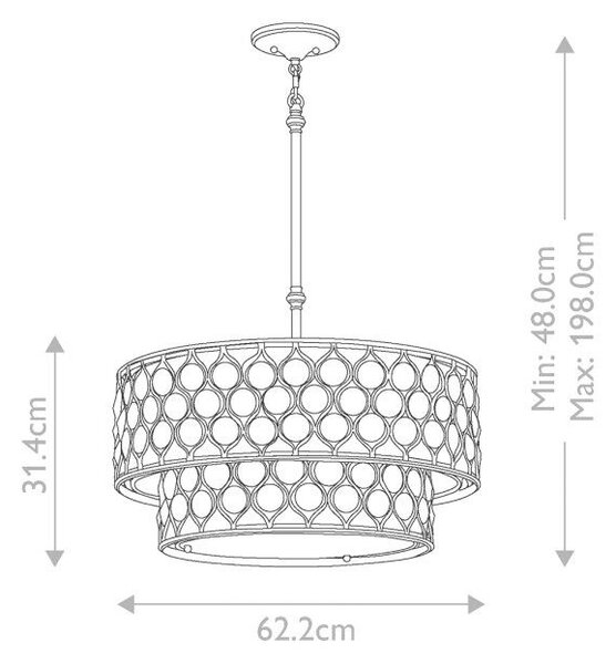 ZÁVĚSNÉ SVÍTIDLO, 62.2/48 cm Elstead Lighting - Závěsná světla