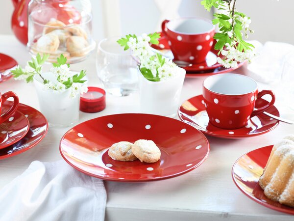 KÁVOVÁ SOUPRAVA Polka Dots bunt 18dílné Creatable - Online Only nádobí, Online Only
