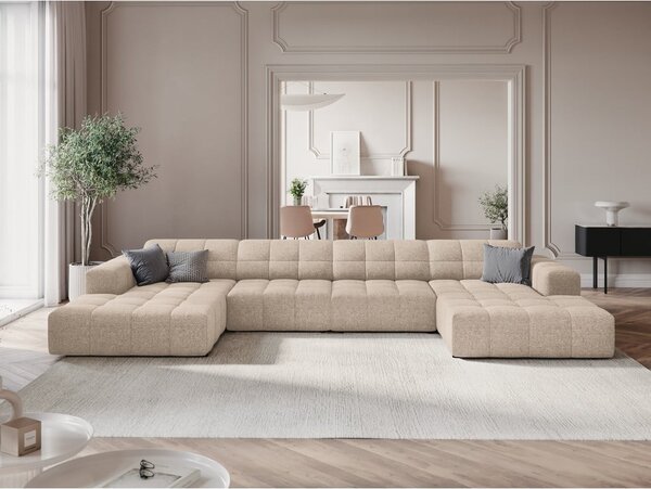 Béžová rohová pohovka (do "U") Chicago – Cosmopolitan Design