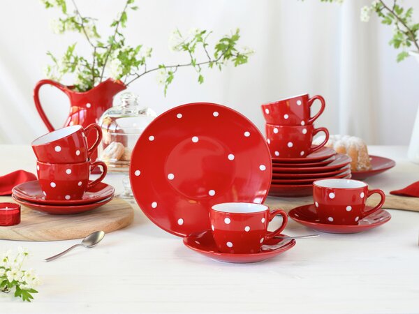 KÁVOVÁ SOUPRAVA Polka Dots bunt 18dílné Creatable - Online Only nádobí, Online Only