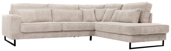 ROHOVÁ SEDAČKA, textil, kompozitní dřevo, béžová Livetastic - Sedací soupravy, Online Only