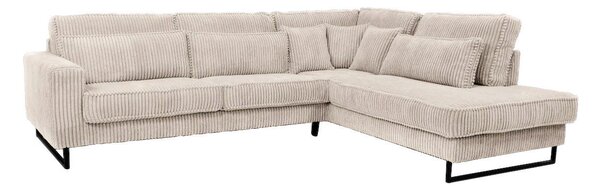 ROHOVÁ SEDAČKA, textil, kompozitní dřevo, béžová Livetastic - Sedací soupravy, Online Only