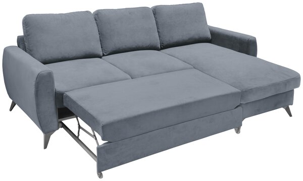 ROHOVÁ ROZKLÁDACÍ POHOVKA, kov, textil, kompozitní dřevo, šedá Livetastic - Online Only sedačky, Online Only