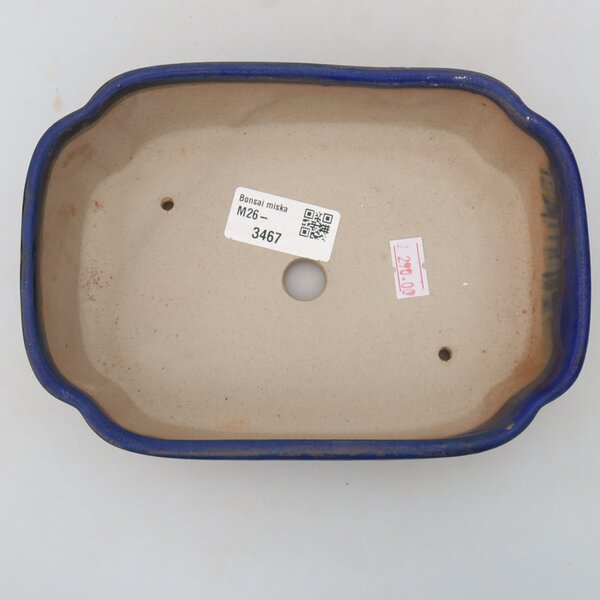 E-bonsai Keramická bonsai miska 18,5 x 13 x 5 cm modrá