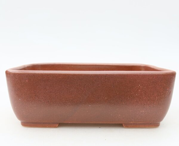 E-bonsai Keramická bonsai miska 16 x 10,5 x 5,5 cm vínová