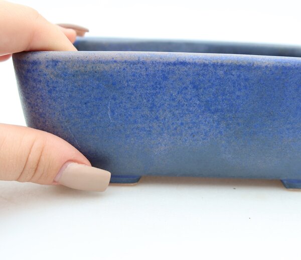 E-bonsai Keramická bonsai miska 16 x 10,5 x 5,5 cm modrá