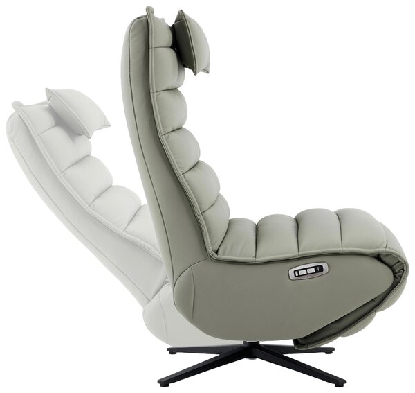 RELAXAČNÍ KŘESLO, kov, textil, kůže, šedá, černá Stylife - Relaxační křesla