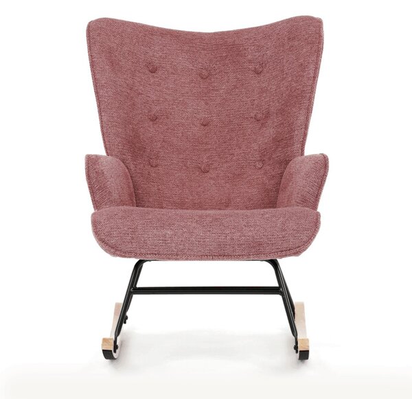 Houpací křeslo YAO – růžová, látka, ergonomický design