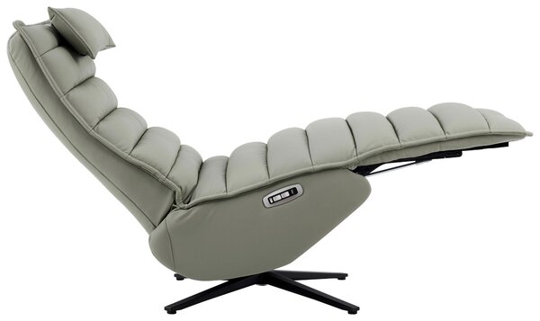 RELAXAČNÍ KŘESLO, kov, textil, kůže, šedá, černá Stylife - Relaxační křesla