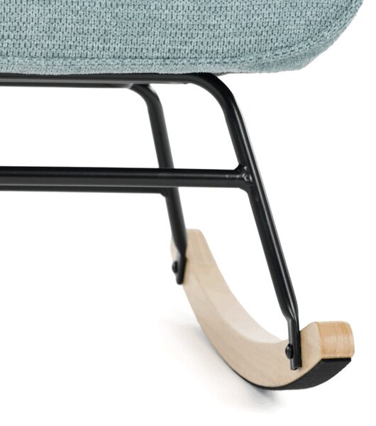 Houpací křeslo YAO – modrá, látka, ergonomický design