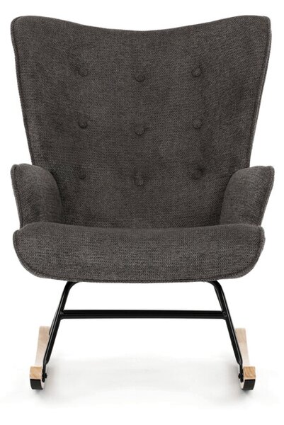 Houpací křeslo YAO – šedá, látka, ergonomický design