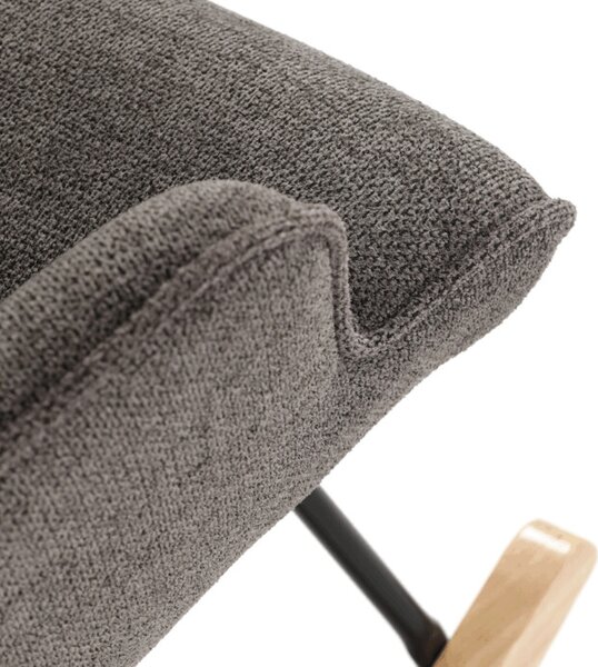 Houpací křeslo YAO – šedá, látka, ergonomický design