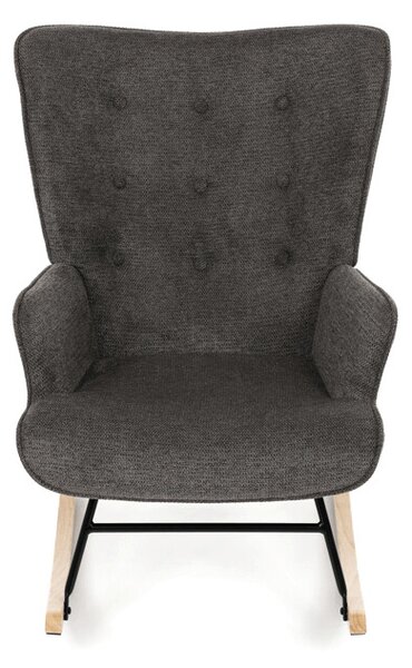 Houpací křeslo YAO – šedá, látka, ergonomický design