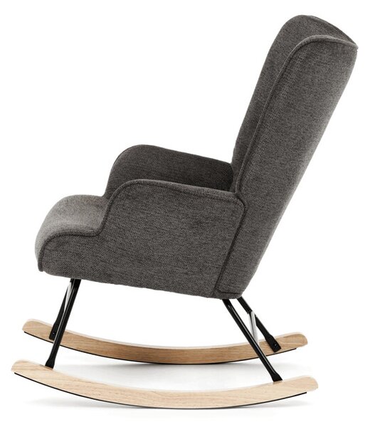 Houpací křeslo YAO – šedá, látka, ergonomický design
