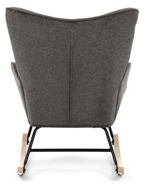 Houpací křeslo YAO – šedá, látka, ergonomický design