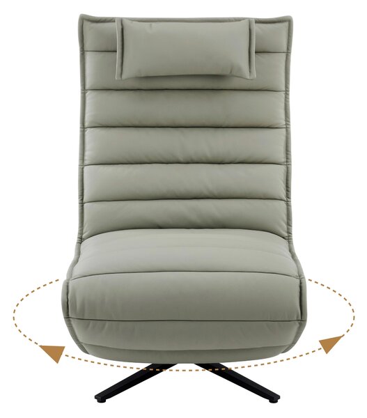 RELAXAČNÍ KŘESLO, kov, textil, kůže, šedá, černá Stylife - Relaxační křesla