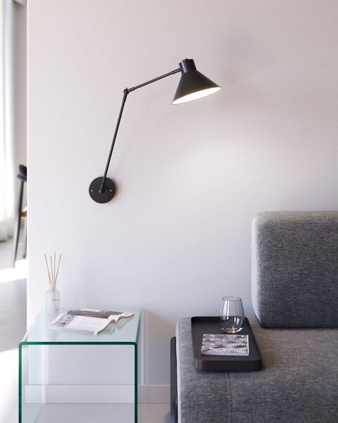 Černé nástěnné svítidlo Dione – Kave Home
