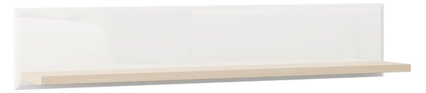 NÁSTĚNNÝ REGÁL, bílá, dub bianco, 128/24/19.5 cm Carryhome - Nástěnné police