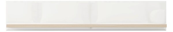 NÁSTĚNNÝ REGÁL, bílá, dub bianco, 128/24/19.5 cm Carryhome - Nástěnné police