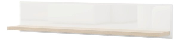 NÁSTĚNNÝ REGÁL, bílá, dub bianco, 128/24/19.5 cm Carryhome - Nástěnné police